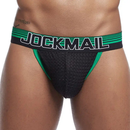4pcs/lot Hollow Breathable Mens Slip Bikini Jockstrap Briefs Mens Panties Sexy Gay Men Underwear Sissy Sexy Men Brief Underpants