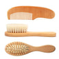 2/3pcs Newborn Wool Baby Wooden Brush Comb Newborn Hair Brush Infant