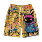 Men's Hawaiian swimming trunks 3D graffiti kitten macaron print shorts quick-drying outdoor leisure sports fashion men's shorts
