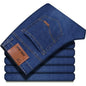   2025 Men NEW Men's Fashion Business Jeans Classic Style Casual Stretch Slim Jean Pants Male Brand Denim Trousers Black Blue Me