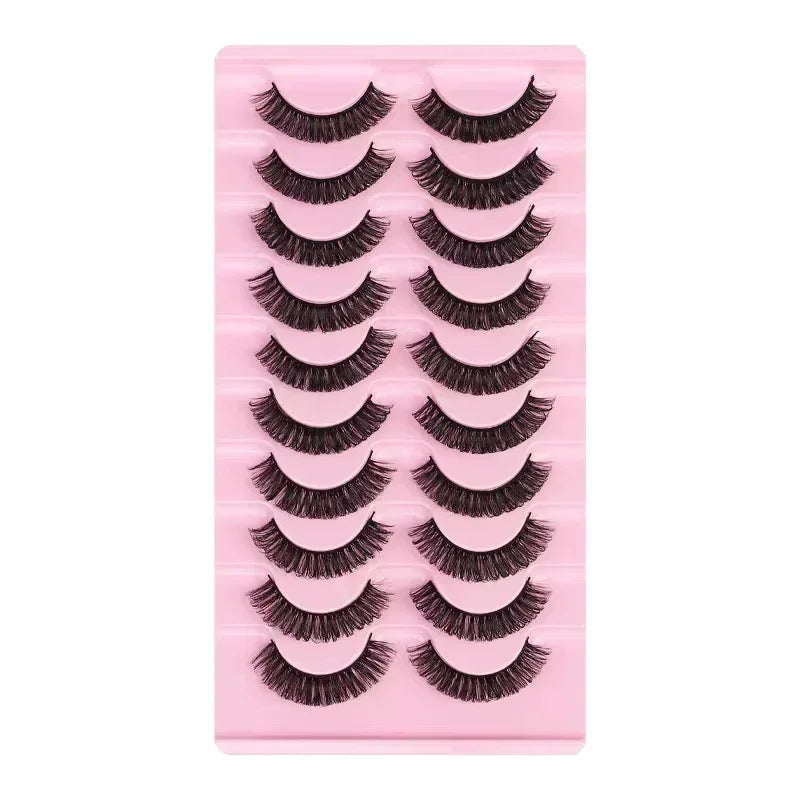 10Pairs 3D Mink Lashes Russian Strip Lash Dramatic False Eyelashes Faux Cils Makeup Fake Eyelash Extension Maquiagem