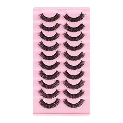 10Pairs 3D Mink Lashes Russian Strip Lash Dramatic False Eyelashes Faux Cils Makeup Fake Eyelash Extension Maquiagem
