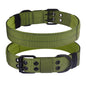 Tactical Dog Collar, Heavy Duty Nylon Dog Collar with Double Buckle, Adjustable Military Dog Collar for Medium Large Dogs