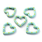 5pcs Multicolor Metal Heart Ring Spring Clasp Carabiner Keychain Clips Hook Dog Chain Diy Jewelry Buckle Connector Supplies
