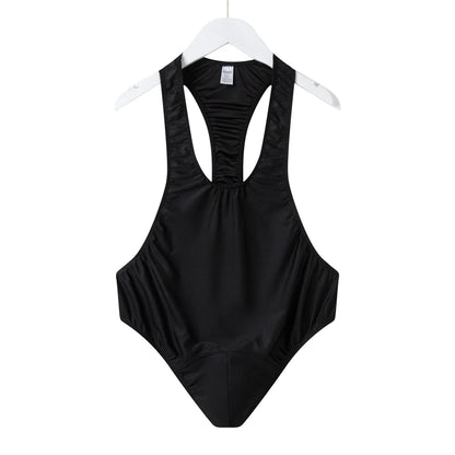 Men Sexy Leotard Underwear Bodysuit Strap Thong Elastic Bondage Jockstrap Harness Halter Neck One-Piece Costume  gay underwear