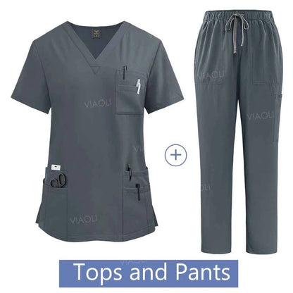 Women's Medical Scrub Uniform Set