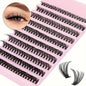 200pcs Lash Clusters Natural Look Wispy Lashes 9-16mm D Curl Eyelash Extensions Fluffy 3D Thick Volume False Eyelash