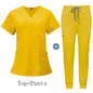 Unisex V-Neck Scrub Set with Jogger Pants
