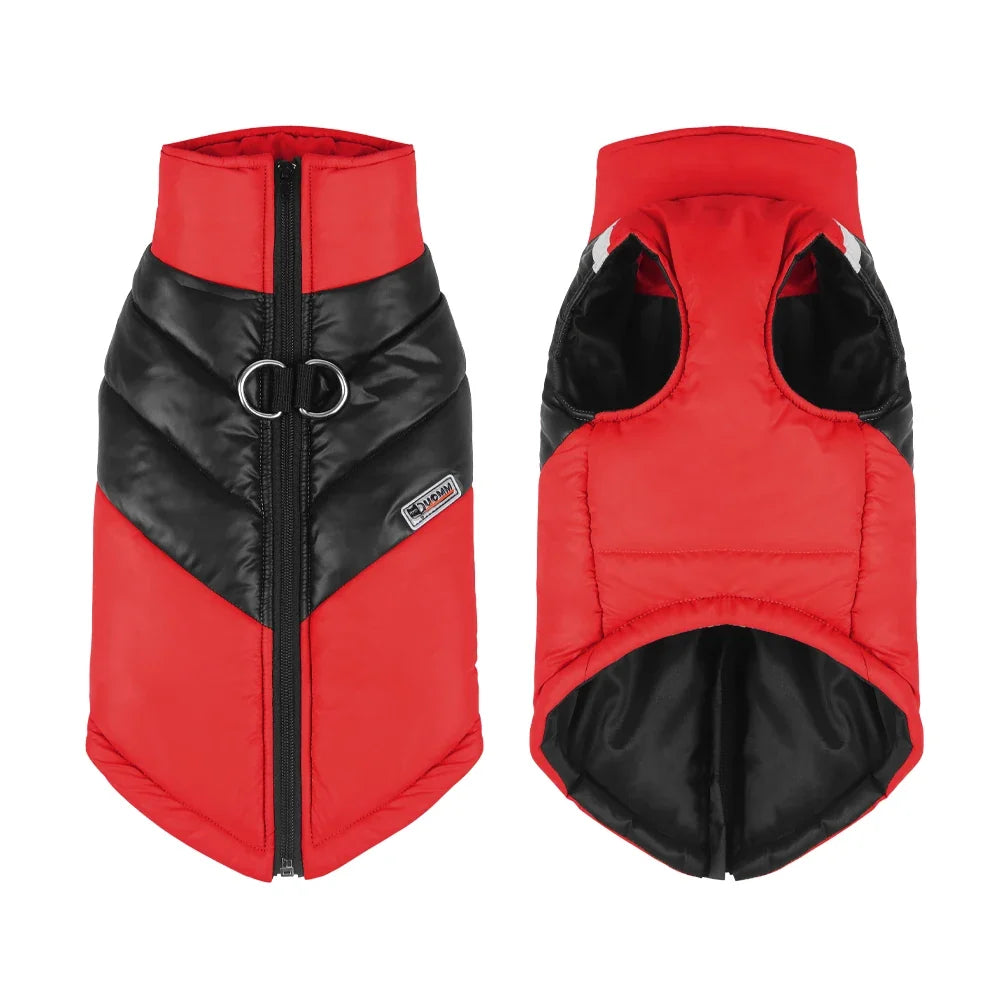 Winter Clothes for Dogs Warm Clothing Labrador Cotton Coat Harnesses Pet Products Clothes for Small Large Dog Reflective Stripe