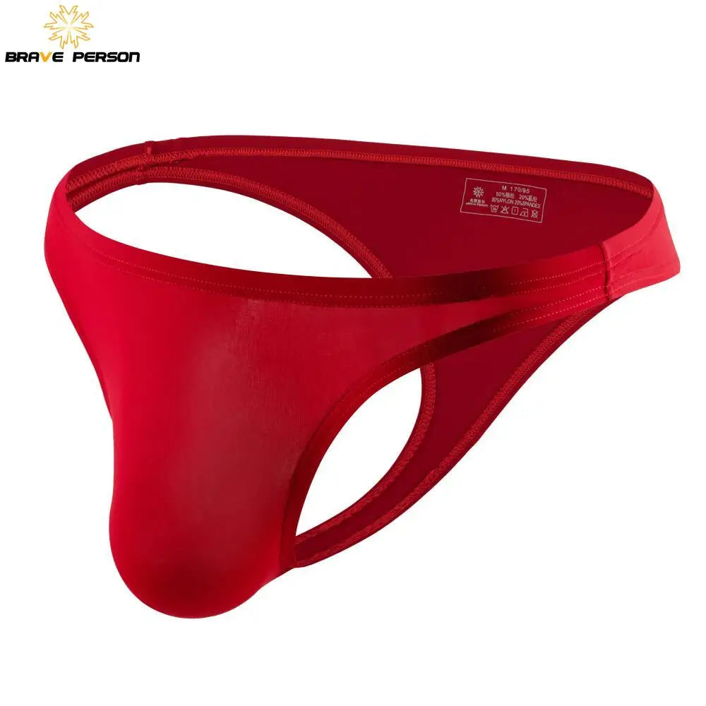 BRAVE PERSON Men's Sexy Underwear Low Nylon Men Briefs Bikini Skinny Breathable Briefs Man Srting Man Underpants Quick Dry