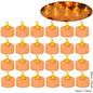 24/48 Pack Heart Shaped LED Tea Lights Candles with Artificial Rose Petals Romantic Night Decorations  for Wedding Anniversary