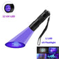 UV Flashlight 21/51/100 LED UV Light 395nm UV Flashlights Ultraviolet Torch Black Light Detector for Dry Pets Urine Stains Bug
