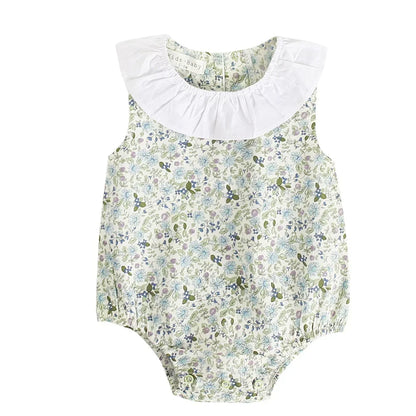 Sanlutoz Summer Cotton Baby Bodysuit Newborn Cute Plaid Clothing for Baby Girls Sleeveless Princess Toddler Infant Bodysuits