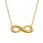 Minimalist Infinity Necklace - 18K Gold Plated Stainless Steel, Love Freedom Pendant for Women Everyday