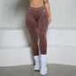 V-Back Scrunch  Acid Wash Butt Denim Yoga Leggings