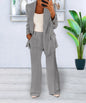 Women Spring Autumn Suit 2 Piece Sets Long Sleeve Jacket Coat High-Waisted Trousers Business Suit Office Ladies Pant Sets Outfit