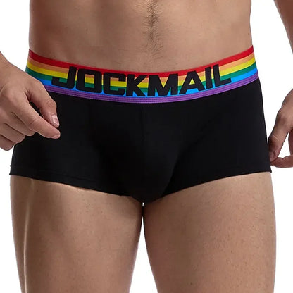 JOCKMAIL Boxershorts Men Boxers Male Underwear Man Panties Sexy Cotton Soft Short Boxer Mesh Mens Hombre Cueca Gay Underwear