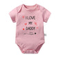 I Love My Daddy Toddler Boys Girls Summer Short Sleeve Bodysuit Gender Neutral Baby Romper Infant Clothes Father's Day Best Gift