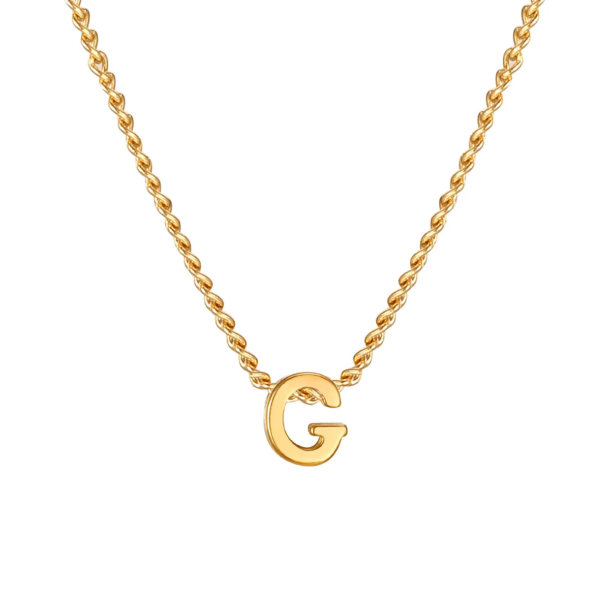 Vnox Chic Tiny A-Z Letters Necklaces for Women Girls, Gold Color Stainless Steel Initial Chokers,Small Pendent Necklaces Jewelry