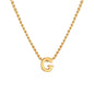 Vnox Chic Tiny A-Z Letters Necklaces for Women Girls, Gold Color Stainless Steel Initial Chokers,Small Pendent Necklaces Jewelry