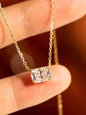 Huitan Temperament Geometric Crystal Cubic Zirconia Pendant Necklace for Women Wedding Accessories Fashion Versatile Jewelry