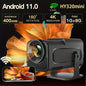 Smart Portable Projector Featuring Native 720P Resolution, Android 11 OS, Wi-Fi 6 And Bluetooth 5.4 Support, 180° Rotation, And Built-in Netflix And YouTube Apps.