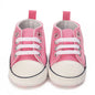Cute and classic pink themed casual flat shoes for baby girls, soft and comfortable baby walking shoes for 0-18 months