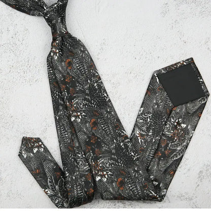 Fashion 8CM Wdith Elegant Neckties Vintage Retro Flower Printed Ties For Adult Mens Casual Daily Neckwear Wedding Party Cravate