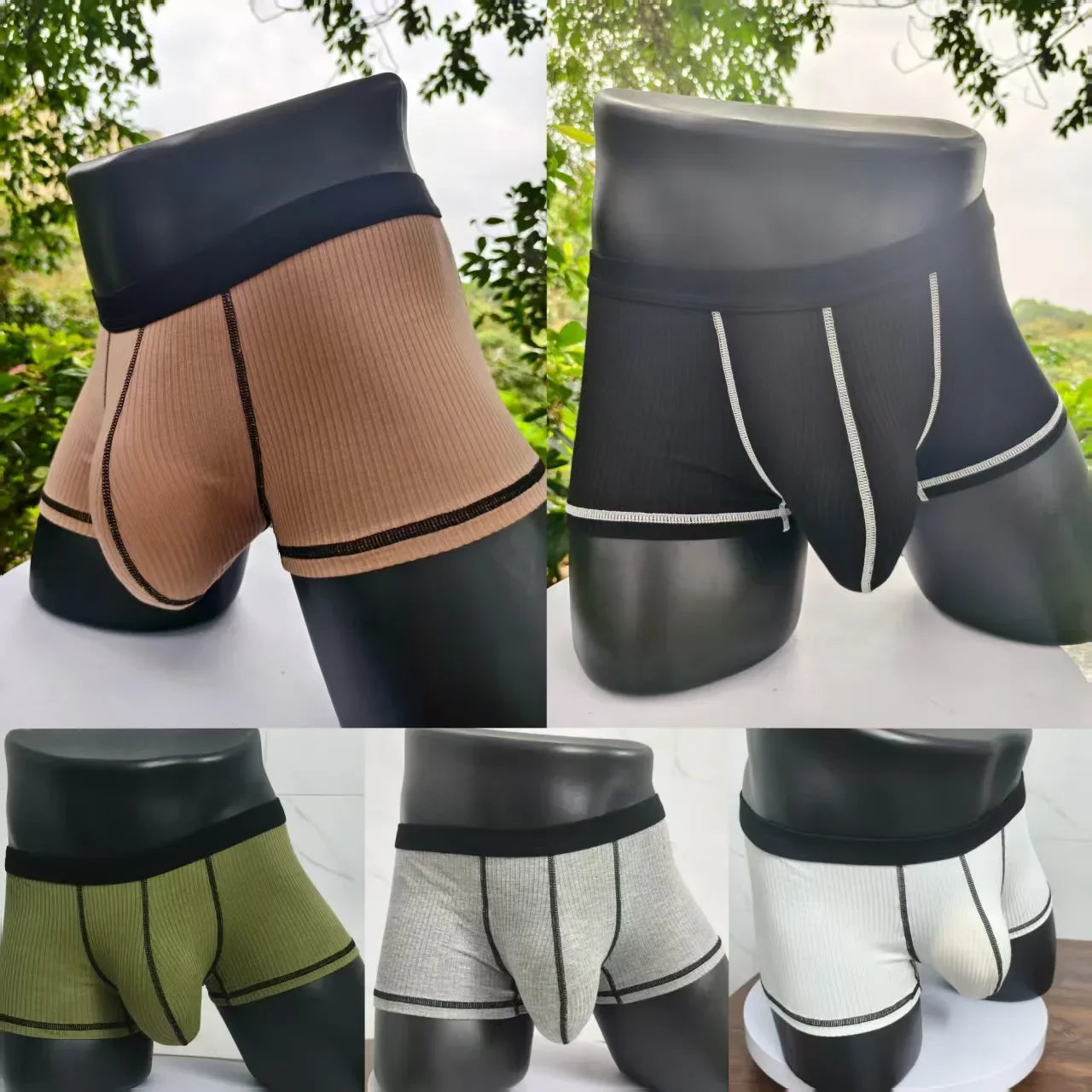 Mens High Elasticity Stretch Boxer Shorts Large Pockets Loose Fit Quick Dry Soft Breathable Summer Fashionable Casual Underwear