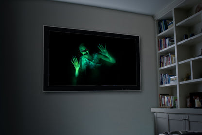 AtmosFX Halloween Digital Decoration USB - Spooky Halloween Hollusion + 5.5 ft x 9 ft Projection Screen