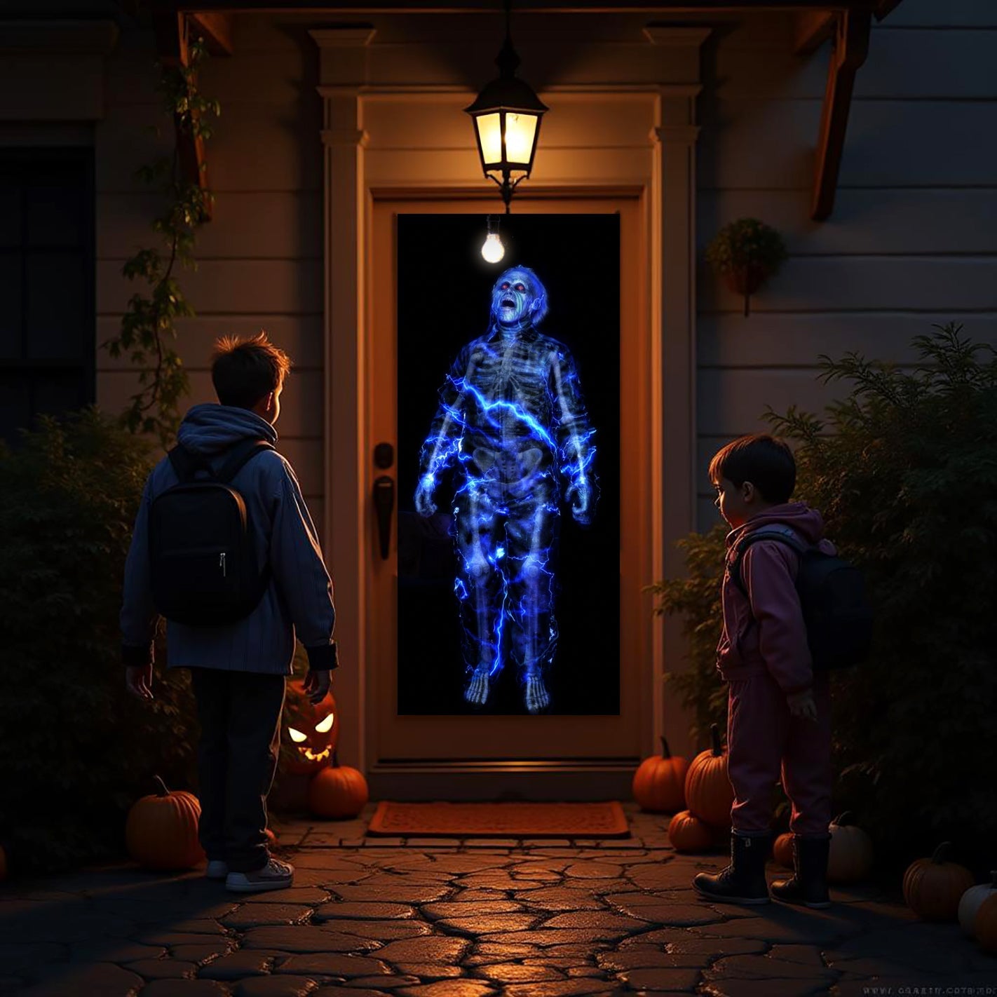 AtmosFX Halloween Digital Decoration USB - Spooky Halloween Hollusion + 5.5 ft x 9 ft Projection Screen