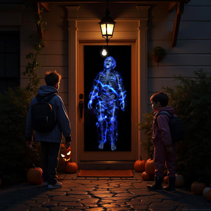 AtmosFX Halloween Digital Decoration USB - Spooky Halloween Hollusion + 5.5 ft x 9 ft Projection Screen
