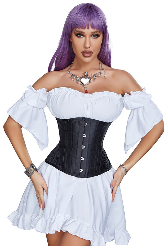 Plus Size Black Steel Bone Waist Cincher