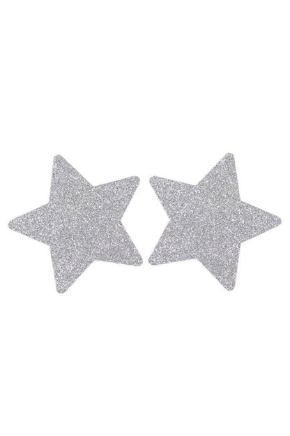 White Glitter Star Pasties