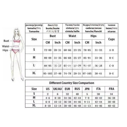 Swimwear with chest pad women's split swimsuit chain high waist sexy bikini split high waist slimming