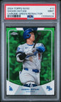 Graded 2024 Topps 50/50 Shohei Ohtani #11 /99 Chrome Green Refractor Baseball Card PSA 9 Mint