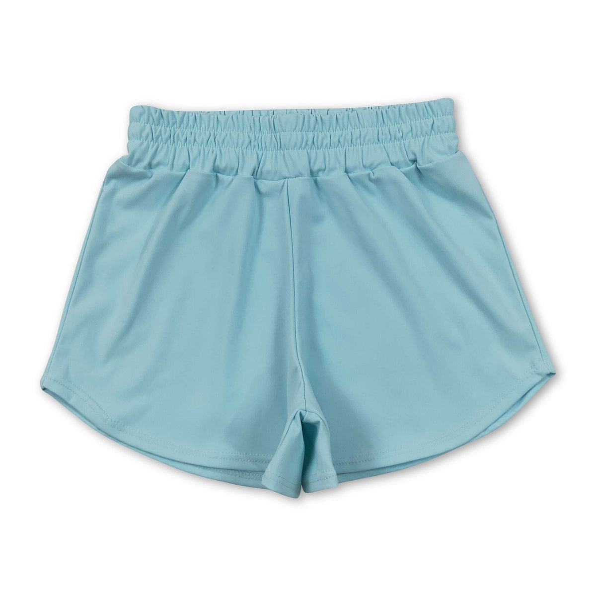 Light blue kids girls summer yoga active shorts