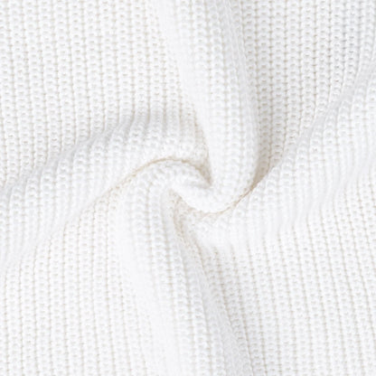 Baby Knit Romper Snap Closure in White
