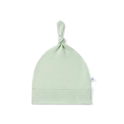 Baby Knotted Cap in Sage Green