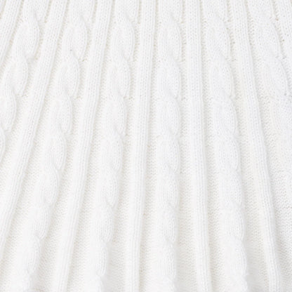 Cable Knit Skirts in White