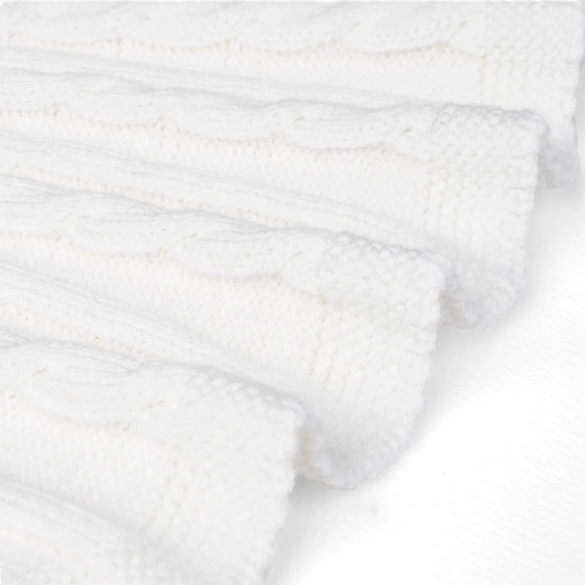 Cable Knit Skirts in White