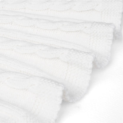 Cable Knit Skirts in White
