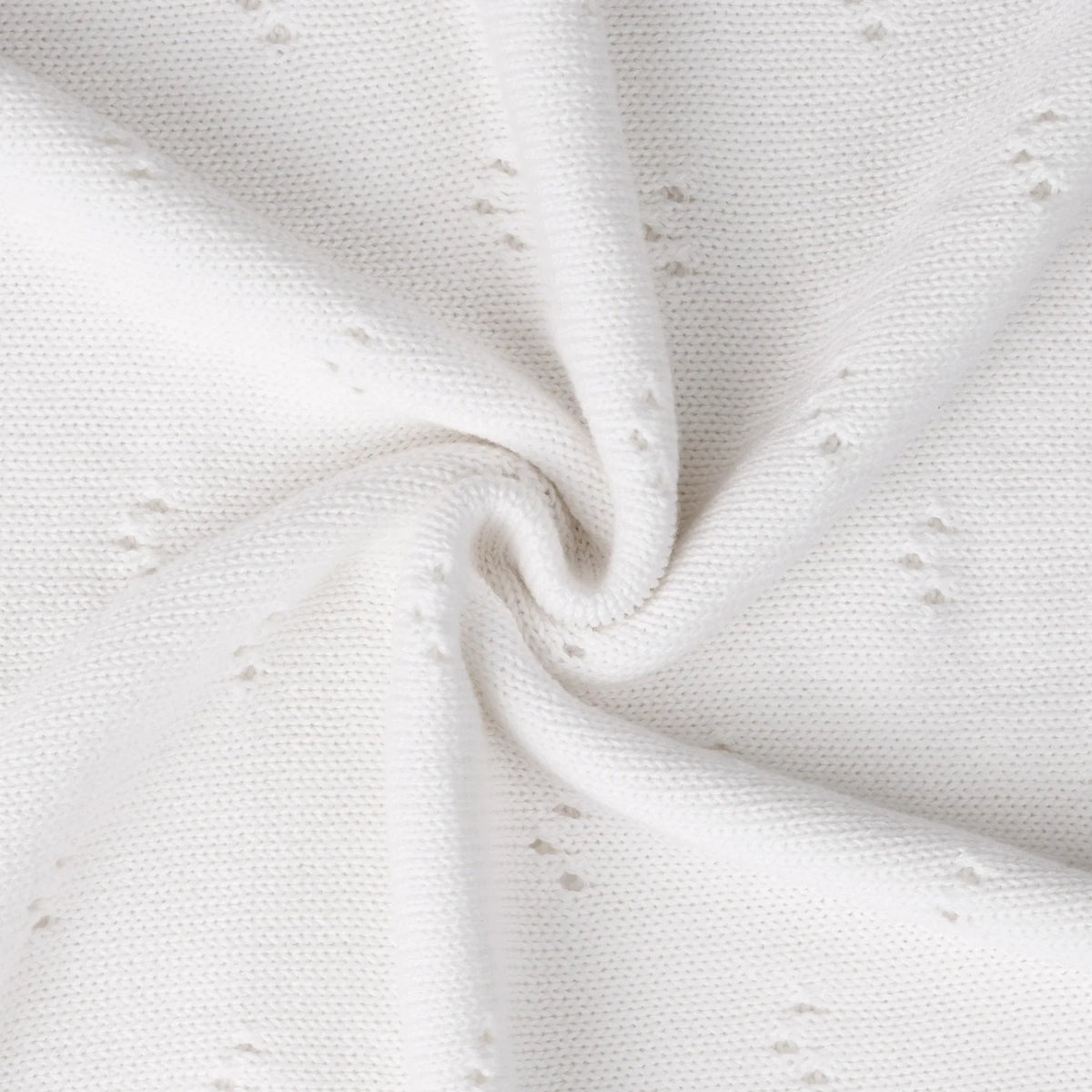 Pointelle Baby Knit Blanket in White