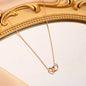 Romantic Double Heart Pendant Necklaces for Women Stainless Steel Charm Choker Necklace Gold Color Wedding Fashion Jewelry