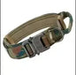 Heavy Duty Tactical Dog Collars with Handle Military Collar with Patch Outdoor Training and Walking for Medium and Large Dogs
