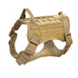 Tactical Dog Collar Adjustable Dog Harness for Medium & Large Breeds Vest Pet with Anti-Pull Design Portable Pet Harness for Dog