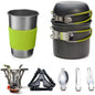 Camping Cookware Kit with Stove Outdoor Cooking Set Outdoor Pot Travel