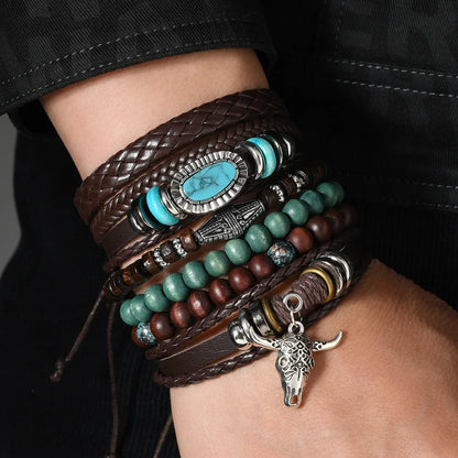 Vintage Casual 6 Pc/set Handmade Men Women Bracelets