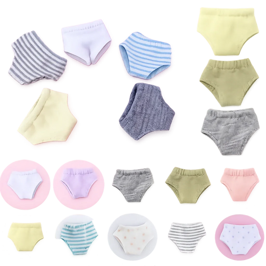 Cute OB11 Doll's Underwear DIY Elasticity Cotton Underwear 12 Colors Briefs Underwear