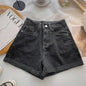 High Waist Wide Leg Casual Jeans Shorts Women's Summer Fashion Slimming A-Line Shorts Blue Denim High Waist Loose Cover Hip